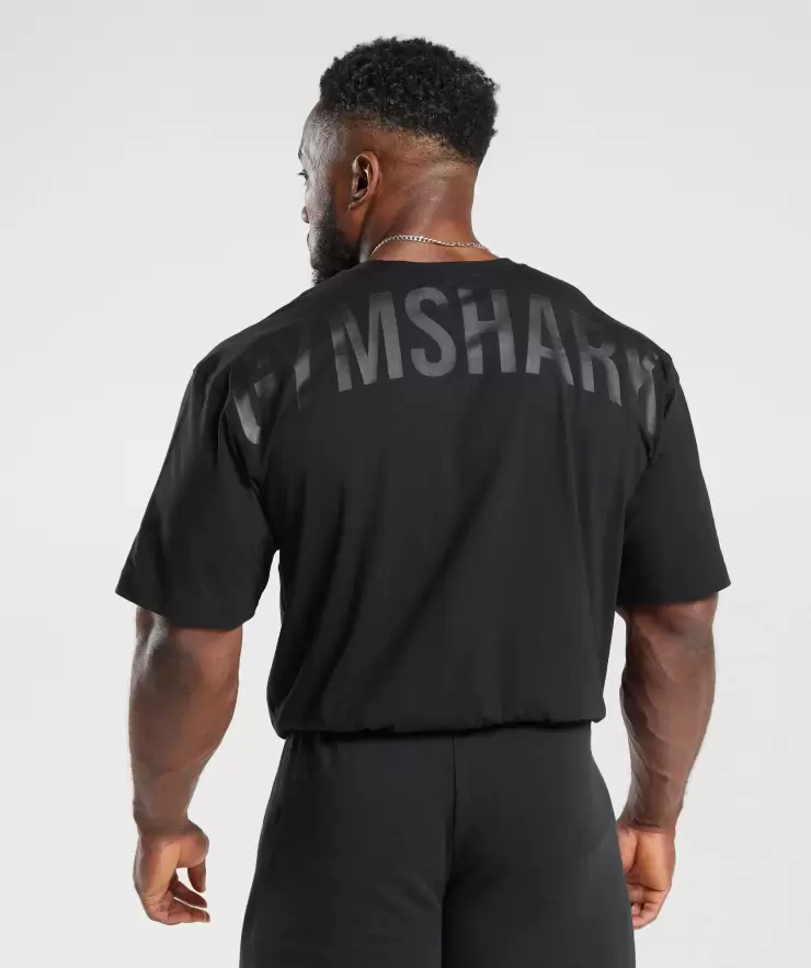 Power T-Shirt, Oversized Fit, Black |XXL