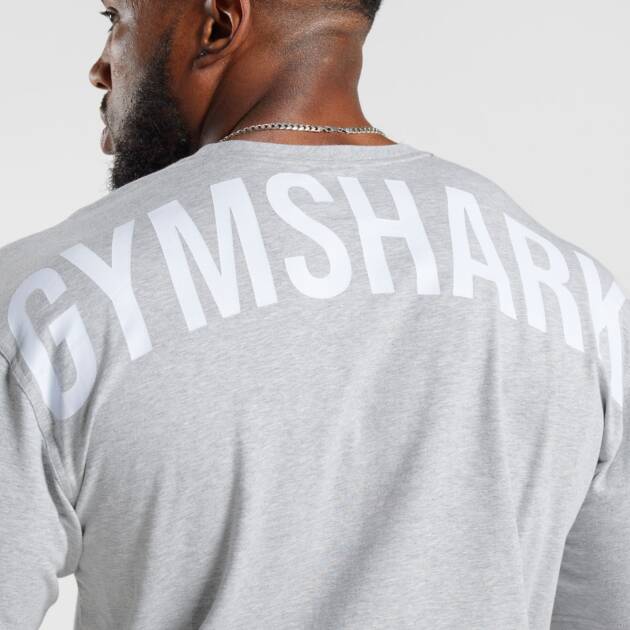 Power T-Shirt, Oversized Fit, Light Grey Core Marl | M