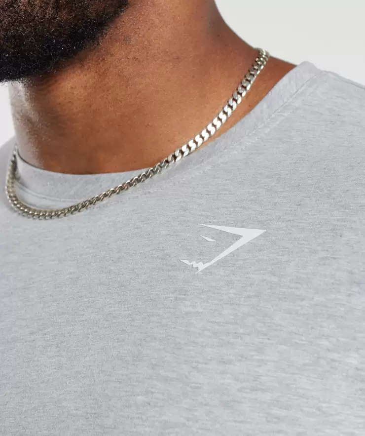 Power T-Shirt, Oversized Fit, Light Grey Core Marl | M - Image 5